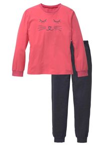 Arizona D&iacute;vka Pyžamo antracitov&aacute; / světle červen&aacute; 122/128