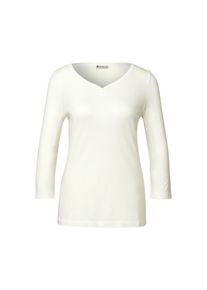 Triko s 3/4 ruk&aacute;vem a knofl&iacute;kov&yacute;m detailem Street One - pro ženy - vel. 46 - barva: b&iacute;l&aacute;