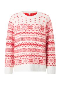 Only Ženy Svetr 'ONLXMAS NORDIC' červená / bílá M