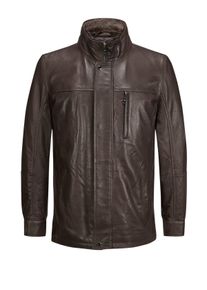 Velké Velikosti - Milestone - Vatovaná kožená bunda se stojáčkem a odnímatelnou vsadkou - 60 - Černá