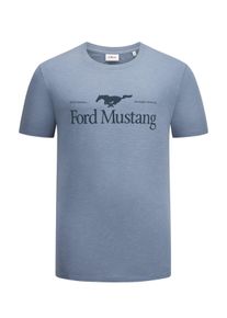 Velk&eacute; Velikosti - s.Oliver - T-Shirt z bavlny s potiskem předn&iacute; č&aacute;sti Fordu, extra dlouh&eacute; - LT - Modr&aacute;