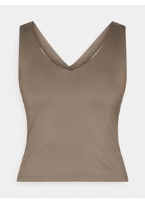 Girlfriend Collective Ženy Sportovn&iacute; top 'ZOE' mokka S