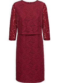 Damske Krajkové šaty pouzdrového střihu tmavěčervená ,velikost 36