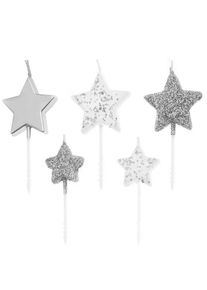 Sv��ky dortov� Hv�zdy st��brn� 5 ks