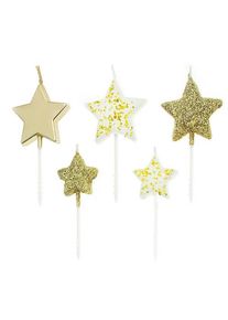 Sv��ky dortov� Hv�zdy zlat� 5 ks
