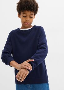 Svetr z jemn&eacute;ho &uacute;pletu z čist&eacute; bavlny | Modr&aacute; | Vel. 128/134 | 100% bavlna| bonprix