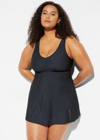 Stahovac&iacute; koupac&iacute; &scaron;aty středn&iacute; tvaruj&iacute;c&iacute; efekt s v&yacute;střihem do V | Čern&aacute; | Vel. 48 | bonprix