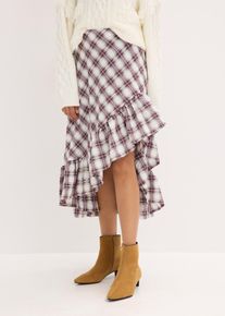 Sukně s prodlouženým zadním lemem | Bílá | Vel. 38 | bonprix