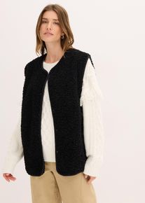 Vesta z medv&iacute;dkov&eacute;ho fl&iacute;su | Čern&aacute; | Vel. 44/46 (L) | bonprix