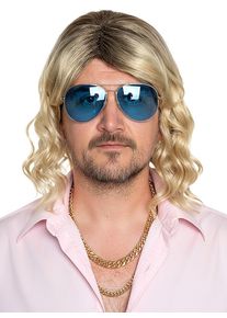 maskworld Jaren 80 föhnpruik blondbruin