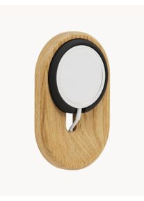 Oakywood Nástěnný držák na iPhone MagSafe z dubového dřeva Hnědá Š 8 cm, V 12 cm, H 2 cm