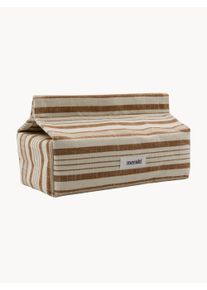 Meraki Krabička na kapesníky MK Béžová, Hnědá Bavlna Š 13 cm, V 24 cm