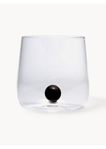 Zafferano Ručně vyrobené sklenice z borosilikátového skla Bilia, 6 ks Černá Sklo Ø 9 cm, V 9 cm, 440 ml