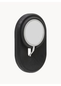 Oakywood Nástěnný držák na iPhone MagSafe z dubového dřeva Černá Š 8 cm, V 12 cm, H 2 cm