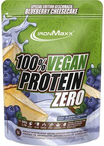 IronMaxx 100 % Vegan Protein Zero, 500 g Beutel, Blueberry Cheesecake
