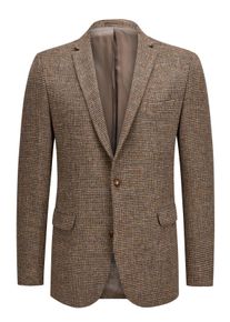 Tom Rusborg OF COPENHAGEN Velk&eacute; Velikosti - Tom Rusborg - Sako z Harris Tweedu s kožen&yacute;mi knofl&iacute;ky - 32 - Hněd&aacute;