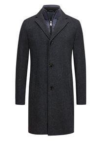 Tom Rusborg OF COPENHAGEN Velk&eacute; Velikosti - Tom Rusborg - Vlněn&yacute; kab&aacute;t s odn&iacute;matelnou pro&scaron;&iacute;vanou vsadkou - 60 - Modr&aacute;