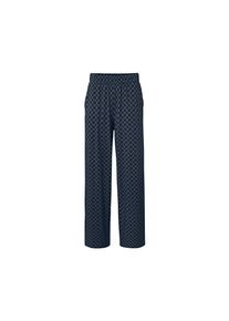 Tchibo - Kalhoty se širokými nohavicemi s potiskem - pro ženy - vel. L 44/46 - barva: modrá/s potiskem