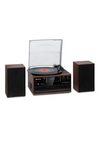 Auna Oakland DAB, retro stereo systém, DAB+/FM, funkce BT, vinyl, CD, kazetový přehrávač