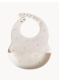 Jack o Juno Silikonový dětský bryndáček Poppy Béžová Umělá hmota Š 22 cm, D 32 cm