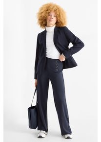 C&Amp;A Žerzejové kalhoty-mid waist-wide leg, Modré, Größe: 40