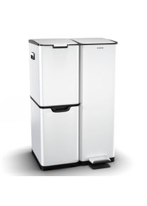 Klarstein Ko&scaron; Tiyo 3 v 1 60 l, 30 l + 17 l + 13 l, tř&iacute;děn&iacute; odpadu, tich&eacute; zav&iacute;r&aacute;n&iacute;, nerezov&yacute; kryt