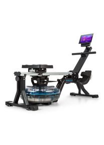 Capital Sports Flow M1, vodní veslovací trenažér, prostorově úsporný, tréninkový počítač, do 150 kg