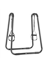 Klarfit Paarafit, stojan na kliky, dipy, včetně z&aacute;věsn&eacute;ho posilovac&iacute;ho syst&eacute;mu, čern&yacute;