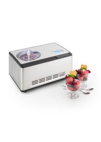 Klarstein Dolce Bacio, zmrzlinovač, 2 l, kompresor, LCD displej, dotykový panel, nerezová ocel