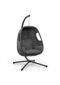Blumfeldt Bella Donna, houpací křeslo závěsné, polštář na sezení, 180 g polyester, tmavošedé