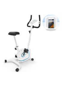 Klarfit Myon Cycle, dom&aacute;c&iacute; rotoped, stacion&aacute;rn&iacute;, cyklotrenaž&eacute;r, 12 kg setrvačn&iacute;k, SmartCardio Studio, b&iacute;l&yacute;