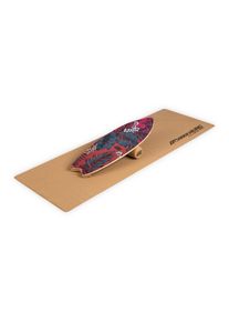 BoarderKING Indoorboard Wave, balanční deska, podložka, válec, dřevo/korek