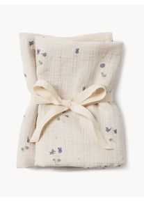 Garbo&Friends Sada zavinovaček z bavlněného mušelínu Viola, 2 díly Bílá, Růžová Bavlna Š 60 cm, D 60 cm