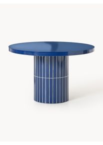Kulatý zahradní jídelní stůl Saya Modrá Beton Ø 120 cm | Westwing Collection