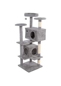 zooplus Basics škrabadlo M/L 48x48x137cm, šedá, kočka