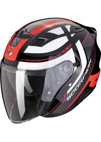 Scorpion EXO-230 PUL, open face helmet , color: Black/Red , size: XL