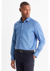 C&Amp;A Business košile-regular fit-kent-snadné žehlení-se vzorem, Modré, Größe: M