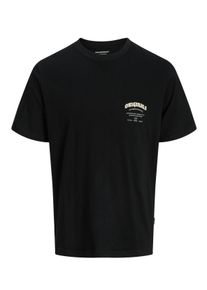 Velké Velikosti - Jack & Jones - Bavlněné tričko s oboustranným potiskem - 4XL - Černá