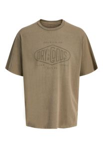 Jack & Jones Velk&eacute; Velikosti - Jack & Jones - Bavlněn&eacute; tričko s potiskem na předn&iacute; straně - 3XL - B&eacute;žov&aacute;