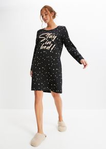 Nočn&iacute; ko&scaron;ile dlouh&yacute; ruk&aacute;v | Čern&aacute; | Vel. 56/58 (3XL) | 100% bavlna| bonprix