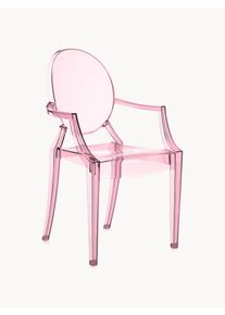 Kartell Dětská designová židle Lou Lou Ghost Růžová, Pudrová, Transparentní Umělá hmota Š 39 cm, H 37 cm