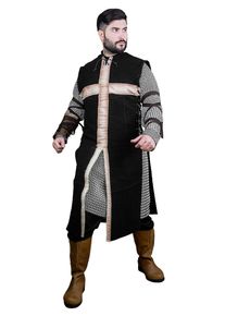 maskworld Cotta d'armi crociata - Hermann, nero