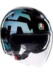 AGV Eteres Lido 46, open face helmet , color: Black/Blue , size: S