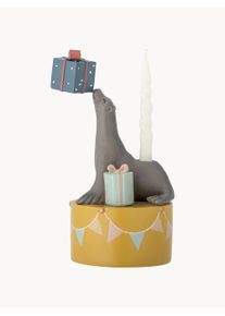 Bloomingville Mini Svícen ve tvaru lachtana Flor Barevná Umělá hmota Ø 10 cm, V 19 cm