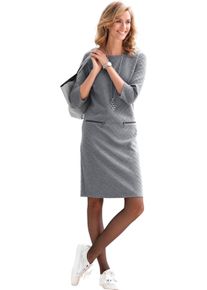 Damske Šaty s potiskem z žerzejového žakáru šedá-melír ,velikost 44