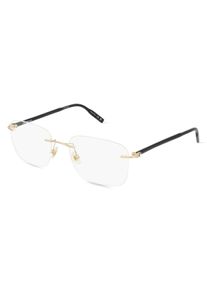 Montblanc MB0222O unisex brýle | Obruba: hranatý, kov, zlatá