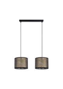 Lustr na lanku REZO 2xE27/60W/230V zlatá 0043