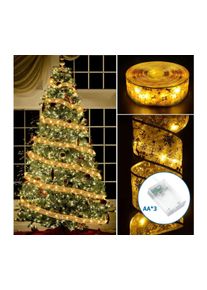 B.V. - LED Vánoční řetěz 50xLED/3xAA 5m teplá bílá zlatá B103033XA