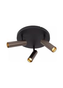 Lucide 22974/13/15 - Bodové svítidlo GRADO 3xGU10/12W/230V hnědá/černá 22974/13/15