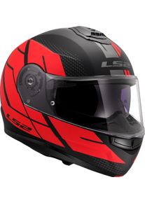 LS2 FF908 Strobe II Code, flip up helmet , color: Matt Black/Red , size: L